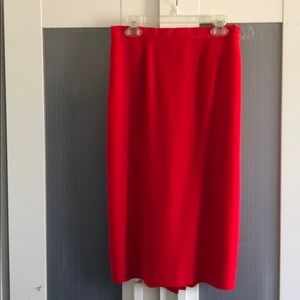 Vintage Red Midi Skirt